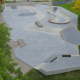 Photo au drone du skatepark de Prévessin-Moëns - Juin 2024